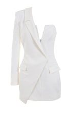 Load image into Gallery viewer, INAYA ONE SLEEVE TUXEDO DRESS