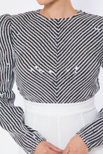 Load image into Gallery viewer, VALENTINE SEQUINED STRIPE LONG SLEEVE JUMPSUIT