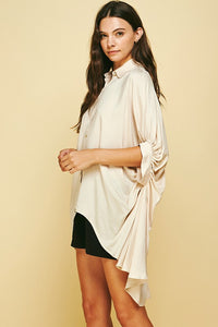 PINCH HIGH LOW BUTTON DOWN TOP
