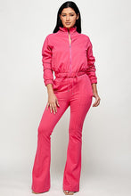 Load image into Gallery viewer, FUCSHIA FLARED LEG TRACK SUIT