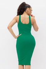 Load image into Gallery viewer, RIBBED TANK BODYCON MIDI TANK DRESS