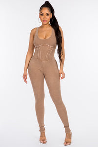 MINERAL WASHED JUMPSUIT