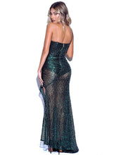 Load image into Gallery viewer, UMME SEQUIN EMERALD GREEN GOWN