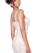 Load image into Gallery viewer, MARLEY WHITE LACE MESH MIDI DRESS