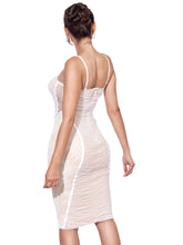 Load image into Gallery viewer, MARLEY WHITE LACE MESH MIDI DRESS