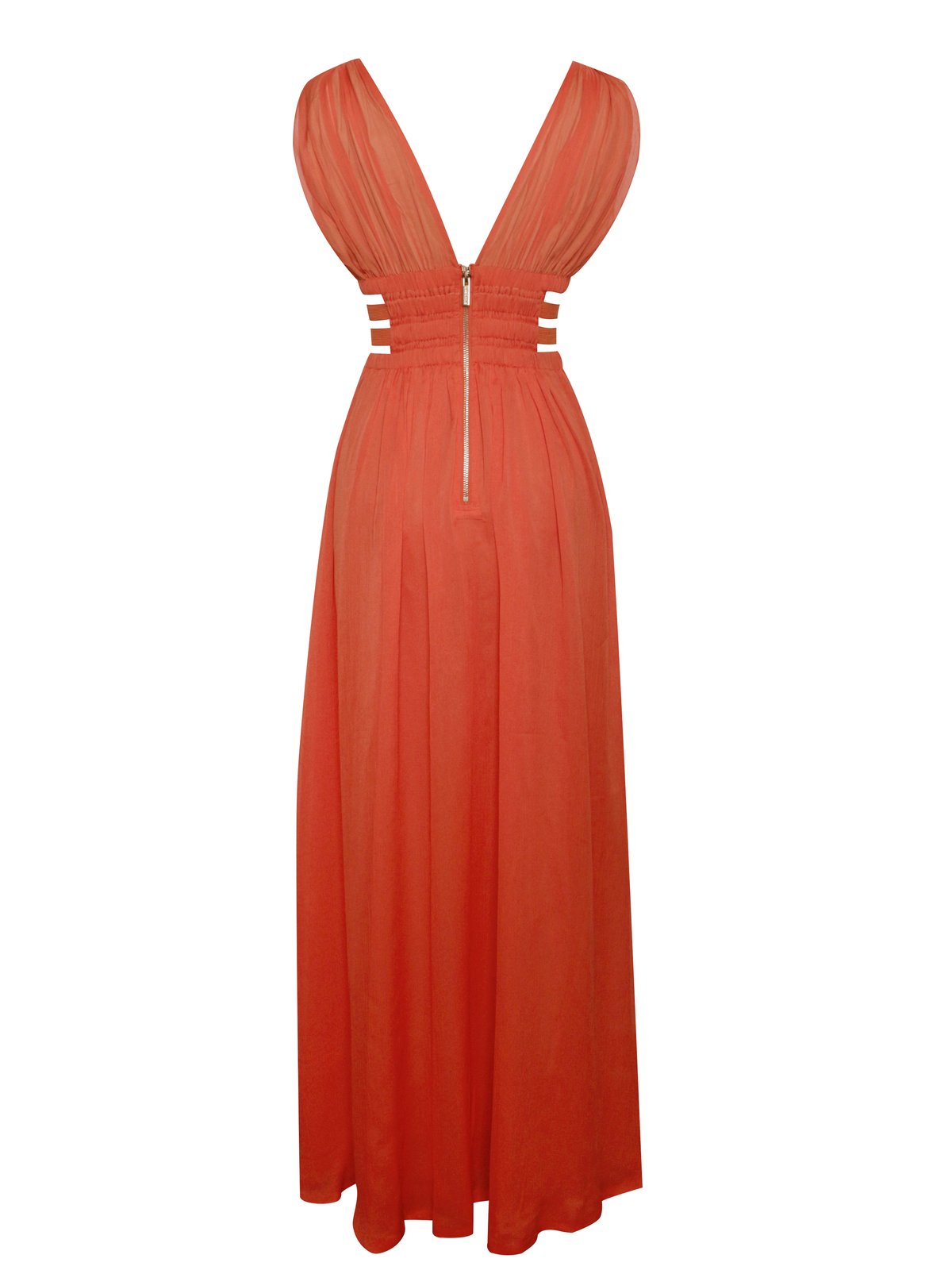 carissa maxi dress Maxi Dress in Green Linen with Sleeveless A-Line Shape, Lace Trim and Pockets