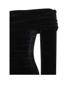 ASHTON OFF SHOULDER VELVET DRESS