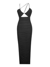 Load image into Gallery viewer, FELIS GREEN LACE-UP STRAPPY RUCHED MESH DRESS
