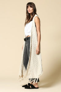 CABLE KNIT VEST CARDIGAN