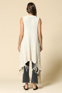 CABLE KNIT VEST CARDIGAN