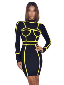 LEONA OUTLINE BANDAGE DRESS