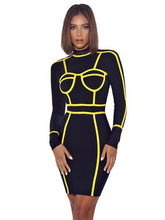 Load image into Gallery viewer, LEONA OUTLINE BANDAGE DRESS