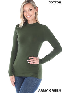 LONG SLEEVE MOCK NECK TOP