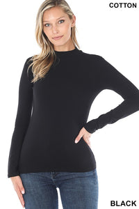 LONG SLEEVE MOCK NECK TOP