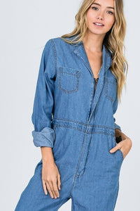 DENIM UTILITY JUMPSUIT