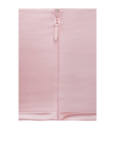 MOLLY PINK CRYSTALLISED DRAPED SATIN DRESS