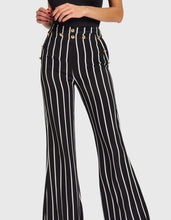 Load image into Gallery viewer, CORINE STRIPED FLARED TROUSERS