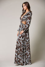 Load image into Gallery viewer, ANIMALISTIC  CUT OUT MAXI DRESS