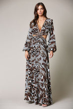 Load image into Gallery viewer, ANIMALISTIC  CUT OUT MAXI DRESS