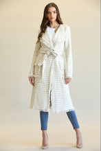Load image into Gallery viewer, PLAID PATTERN TWEED COAT
