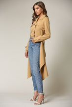 Load image into Gallery viewer, HI-LO CROPPED TRENCH COAT