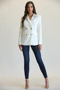 DAZZLE ME WHITE BLAZER JACKET