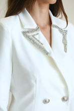Load image into Gallery viewer, DAZZLE ME WHITE BLAZER JACKET