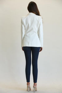 DAZZLE ME WHITE BLAZER JACKET
