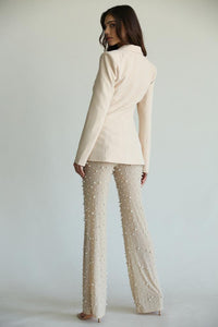 NUDE AND PEARL PANT SUIT