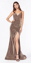 Load image into Gallery viewer, FITTED LONG GOLD LEOPARD PRINT GOWN