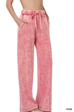 Load image into Gallery viewer, COOL AND COMFY WIDE LEG ACID WASH SET