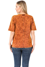 Load image into Gallery viewer, MINERAL WASH DROP SHOULDER V-NECK SIDE SLIT TOP