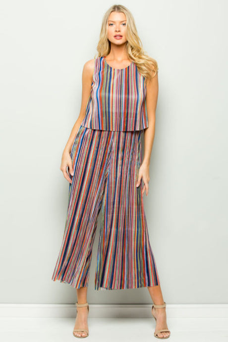 MULTI STRIPE JUMPSUIT