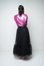 Load image into Gallery viewer, TIERED FLOWY TULLE MIDI SKIRT