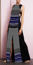 Load image into Gallery viewer, ADELYN RAE STRIPED OPEN BACK MAXI DRESS