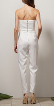 Load image into Gallery viewer, ADELYN RAE LACED UP WOVEN STRAPLESS JUMPSUIT