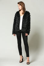 Load image into Gallery viewer, SHAGGY FRINGE CHAIN DETAILED COAT