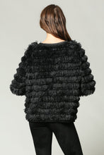 Load image into Gallery viewer, SHAGGY FRINGE CHAIN DETAILED COAT