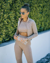 Load image into Gallery viewer, CROPPED RAGLAN ATHLEISURE RIBBED JACKET