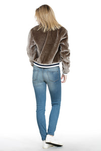 TRIM BOMBER FUR JACKET