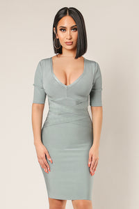 BANDED BODYCON DRESS