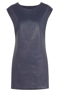 BCBG KARLEE FAUX LEATHER SHIFT DRESS