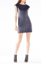 Load image into Gallery viewer, BCBG KARLEE FAUX LEATHER SHIFT DRESS