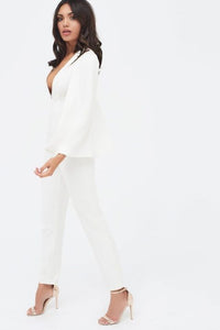 LAVISH ALICE CUT OUT NECK CAPE JUMPSUIT