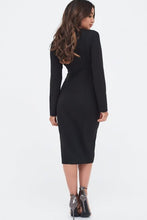 Load image into Gallery viewer, LAVISH ALICE SQUARE NECK BUTTONED WRAP MIDI DRESS