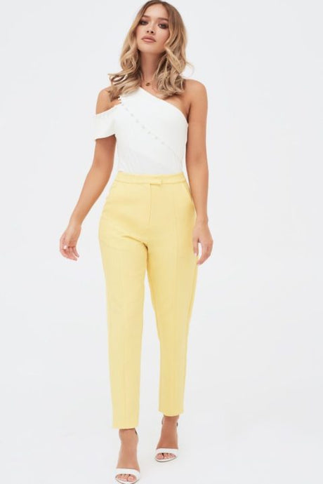 LAVISH ALICE YELLOW TAILORED TROUSERS