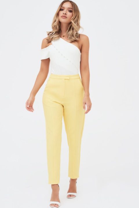 LAVISH ALICE YELLOW TAILORED TROUSERS