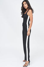 Load image into Gallery viewer, LAVISH ALICE SQUARE NECK SIDE STRIPE WIDE LEG JUMPSUIT