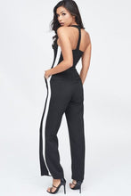 Load image into Gallery viewer, LAVISH ALICE SQUARE NECK SIDE STRIPE WIDE LEG JUMPSUIT