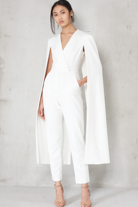 LAVISH ALICE TAILORED CAPE JUMPSUIT